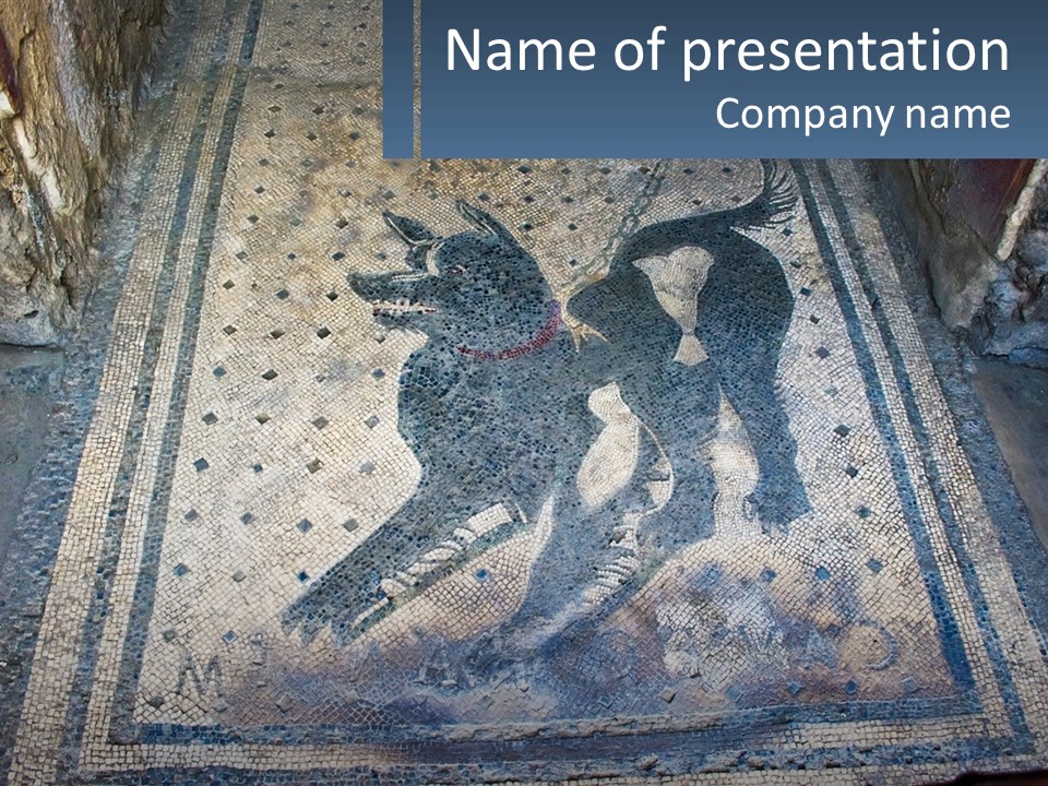 Art Pompei Building PowerPoint Template
