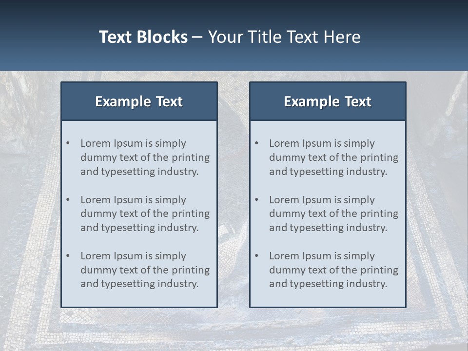 Art Pompei Building PowerPoint Template