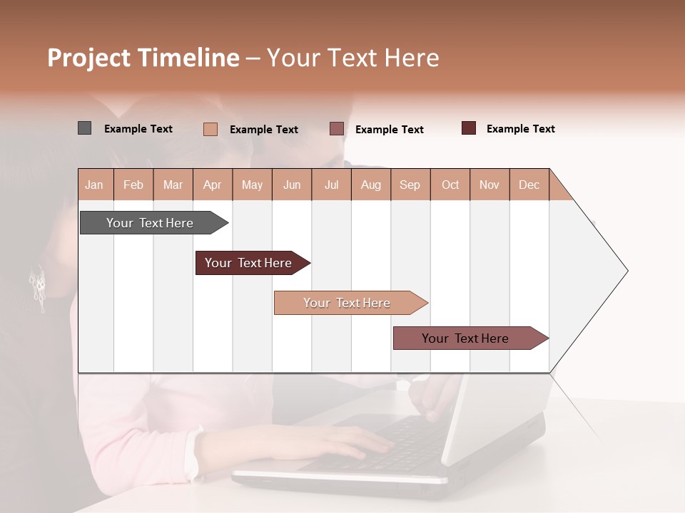 A Man And Two Children Looking At A Laptop Screen PowerPoint Template