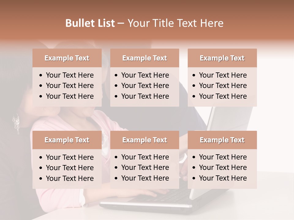 A Man And Two Children Looking At A Laptop Screen PowerPoint Template