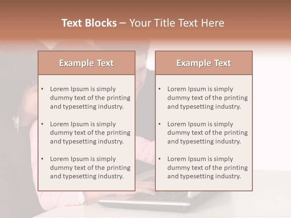 A Man And Two Children Looking At A Laptop Screen PowerPoint Template