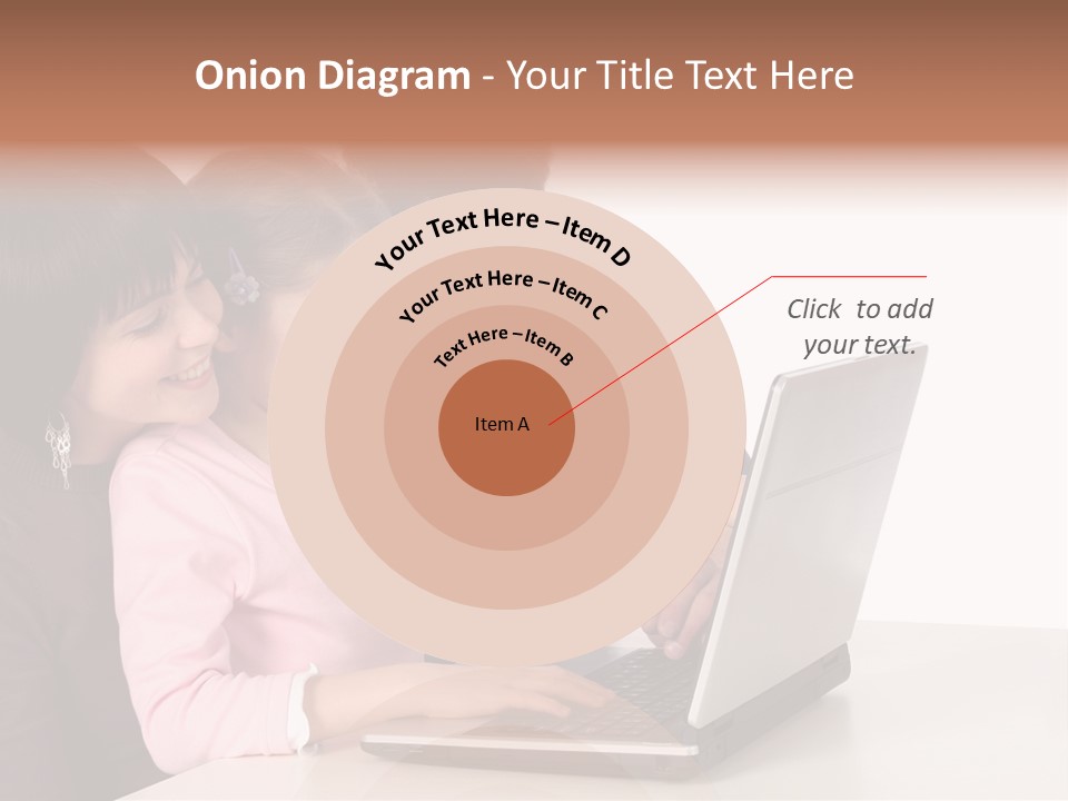 A Man And Two Children Looking At A Laptop Screen PowerPoint Template