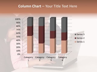 A Man And Two Children Looking At A Laptop Screen PowerPoint Template