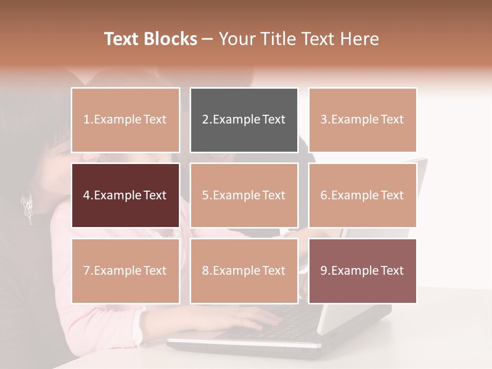 A Man And Two Children Looking At A Laptop Screen PowerPoint Template
