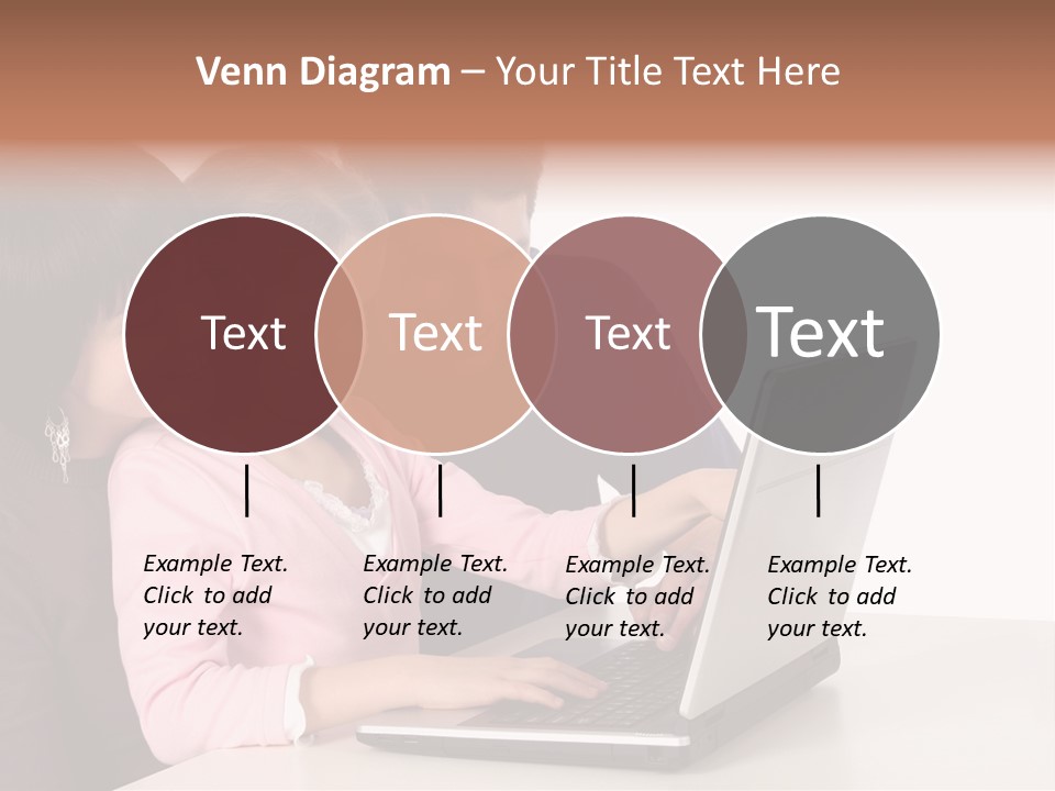 A Man And Two Children Looking At A Laptop Screen PowerPoint Template