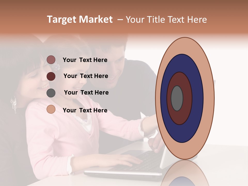 A Man And Two Children Looking At A Laptop Screen PowerPoint Template