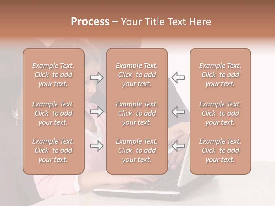A Man And Two Children Looking At A Laptop Screen PowerPoint Template