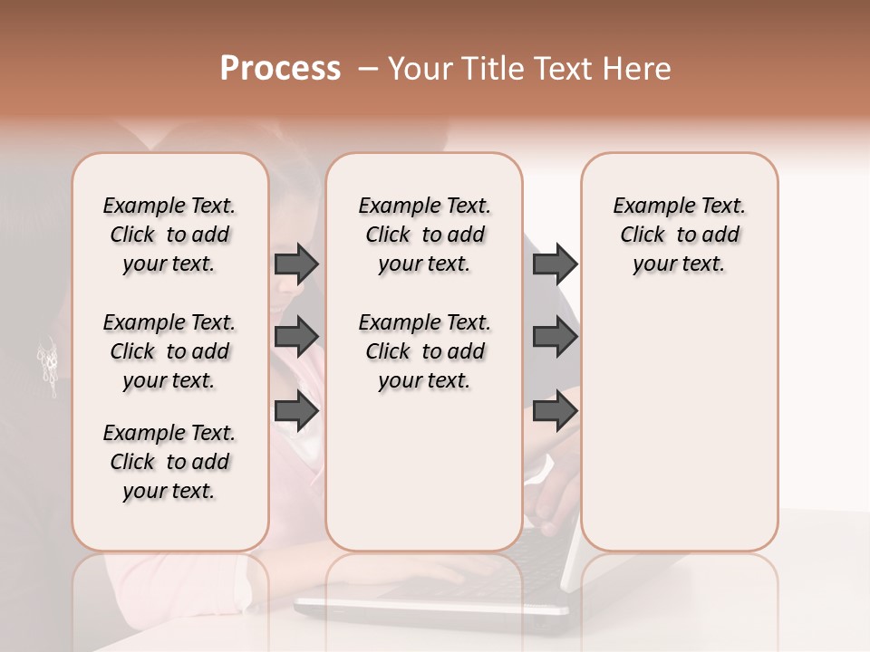 A Man And Two Children Looking At A Laptop Screen PowerPoint Template