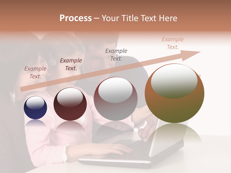 A Man And Two Children Looking At A Laptop Screen PowerPoint Template