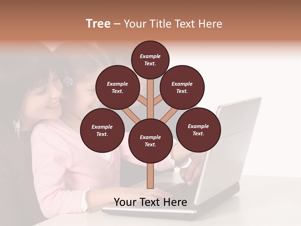 A Man And Two Children Looking At A Laptop Screen PowerPoint Template