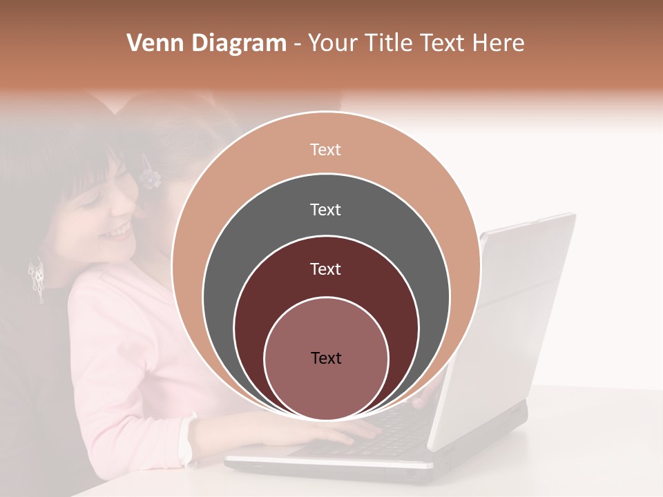 A Man And Two Children Looking At A Laptop Screen PowerPoint Template