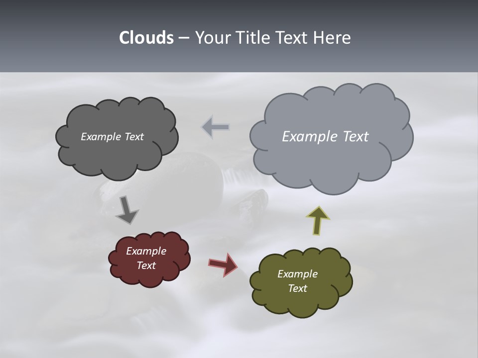 Flowing Water Beauty Great Smoky Mountains PowerPoint Template