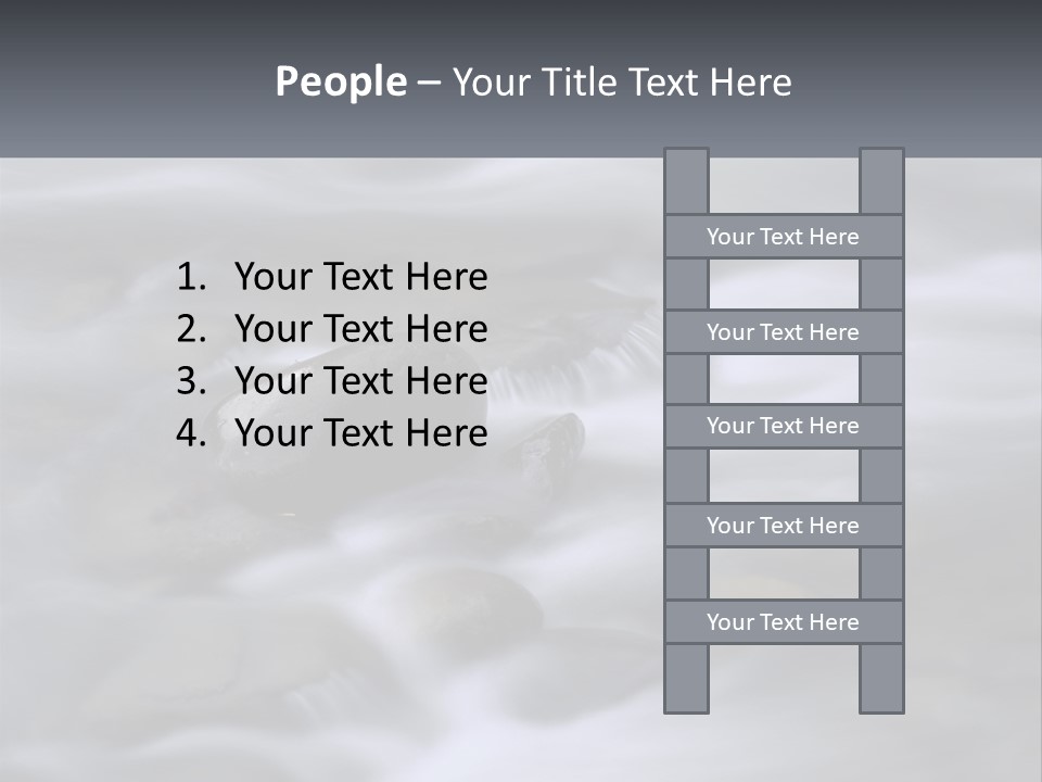 Flowing Water Beauty Great Smoky Mountains PowerPoint Template