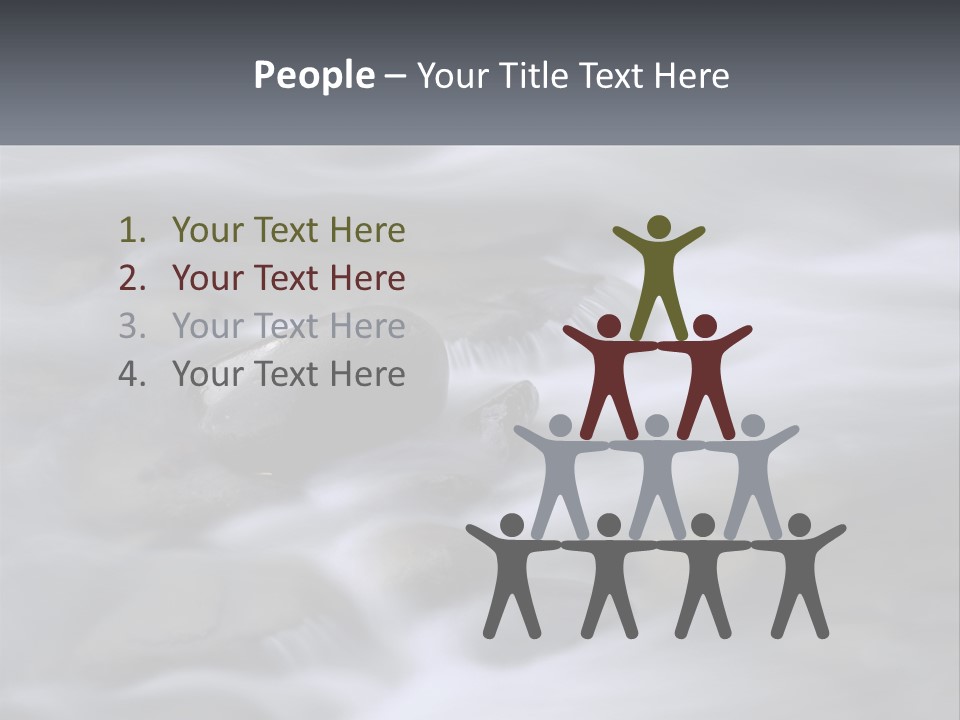 Flowing Water Beauty Great Smoky Mountains PowerPoint Template