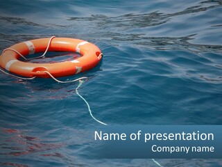 Yacht Help Red PowerPoint Template