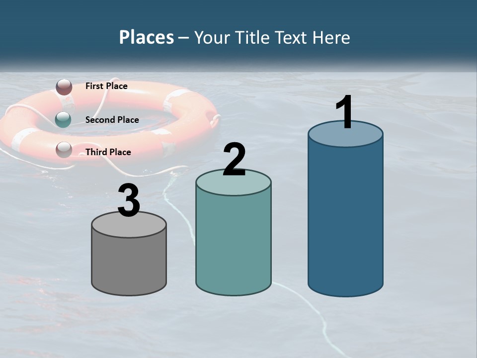 Yacht Help Red PowerPoint Template