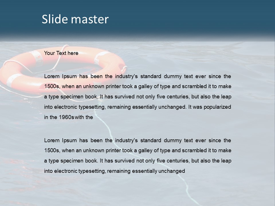 Yacht Help Red PowerPoint Template