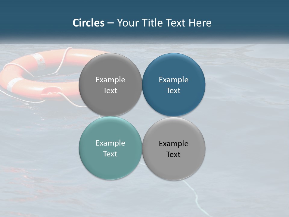 Yacht Help Red PowerPoint Template