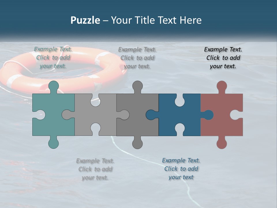 Yacht Help Red PowerPoint Template