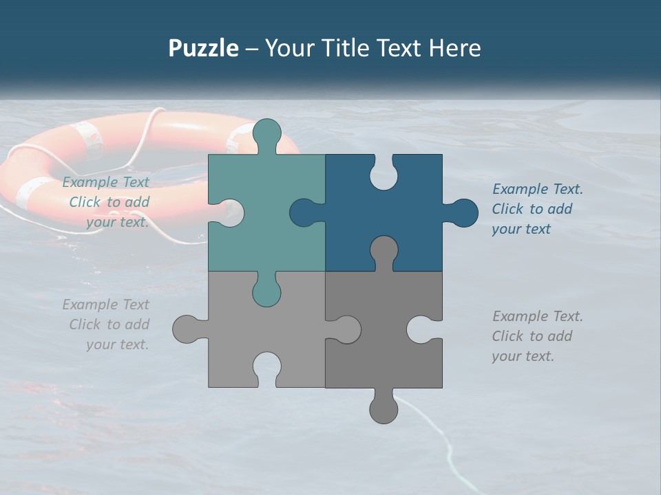 Yacht Help Red PowerPoint Template