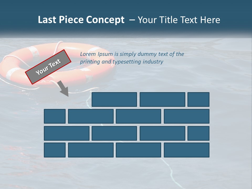 Yacht Help Red PowerPoint Template