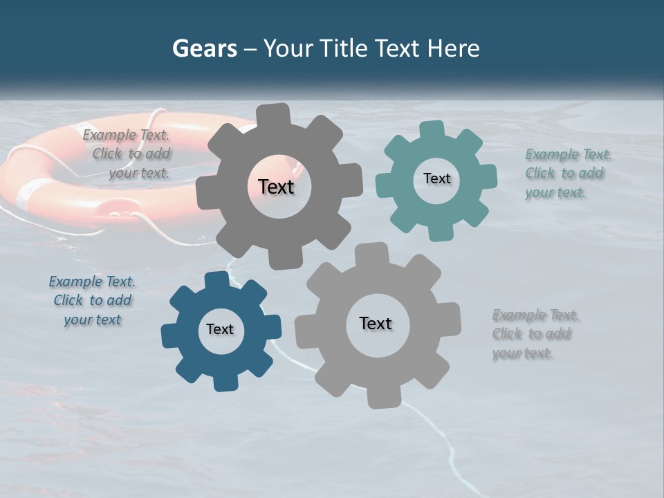 Yacht Help Red PowerPoint Template