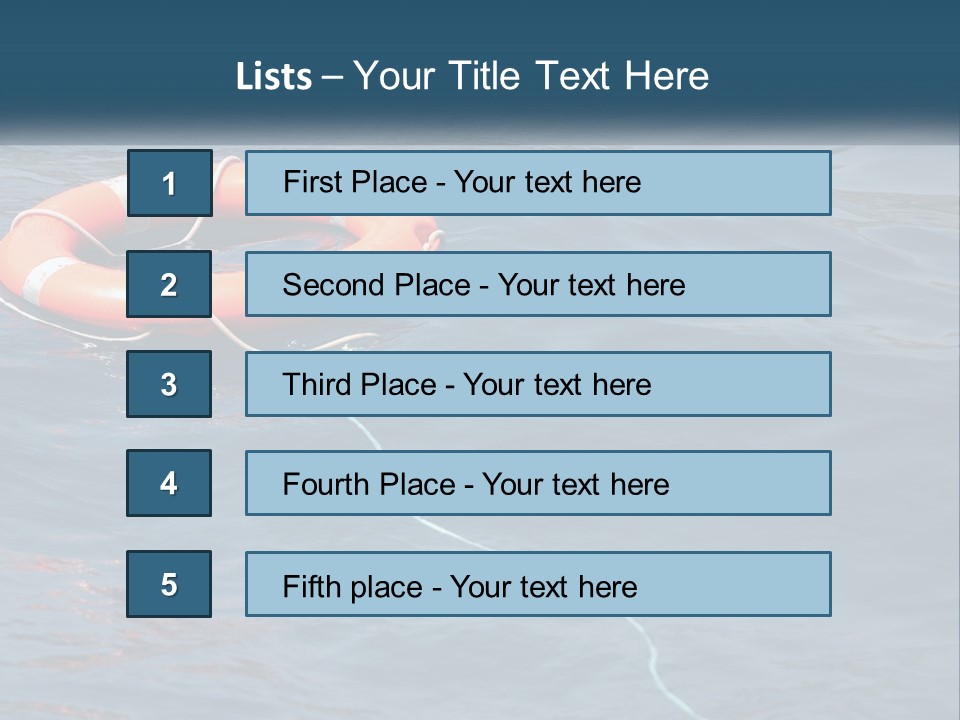 Yacht Help Red PowerPoint Template