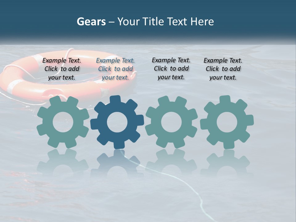 Yacht Help Red PowerPoint Template