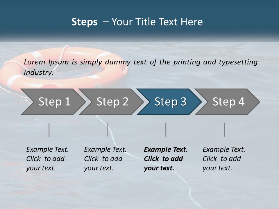 Yacht Help Red PowerPoint Template
