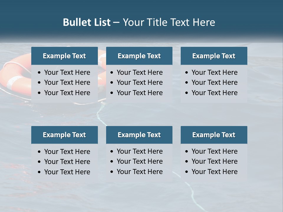Yacht Help Red PowerPoint Template