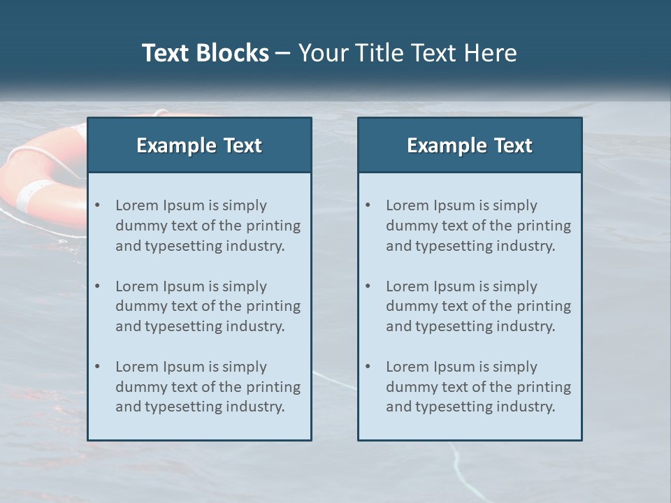 Yacht Help Red PowerPoint Template