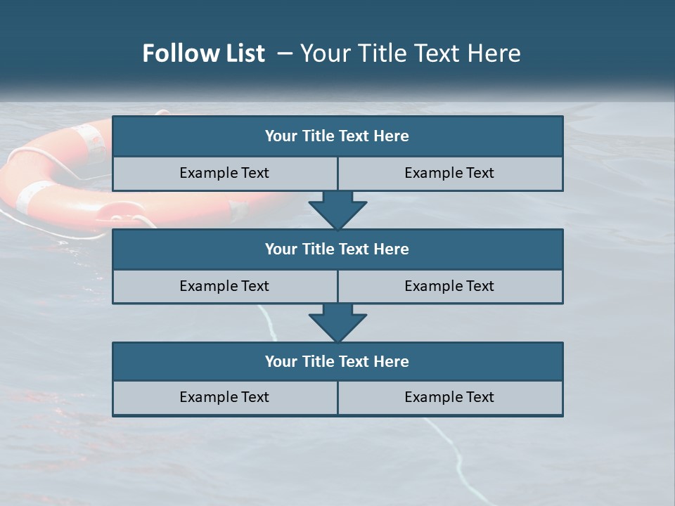 Yacht Help Red PowerPoint Template