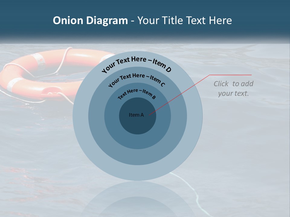 Yacht Help Red PowerPoint Template