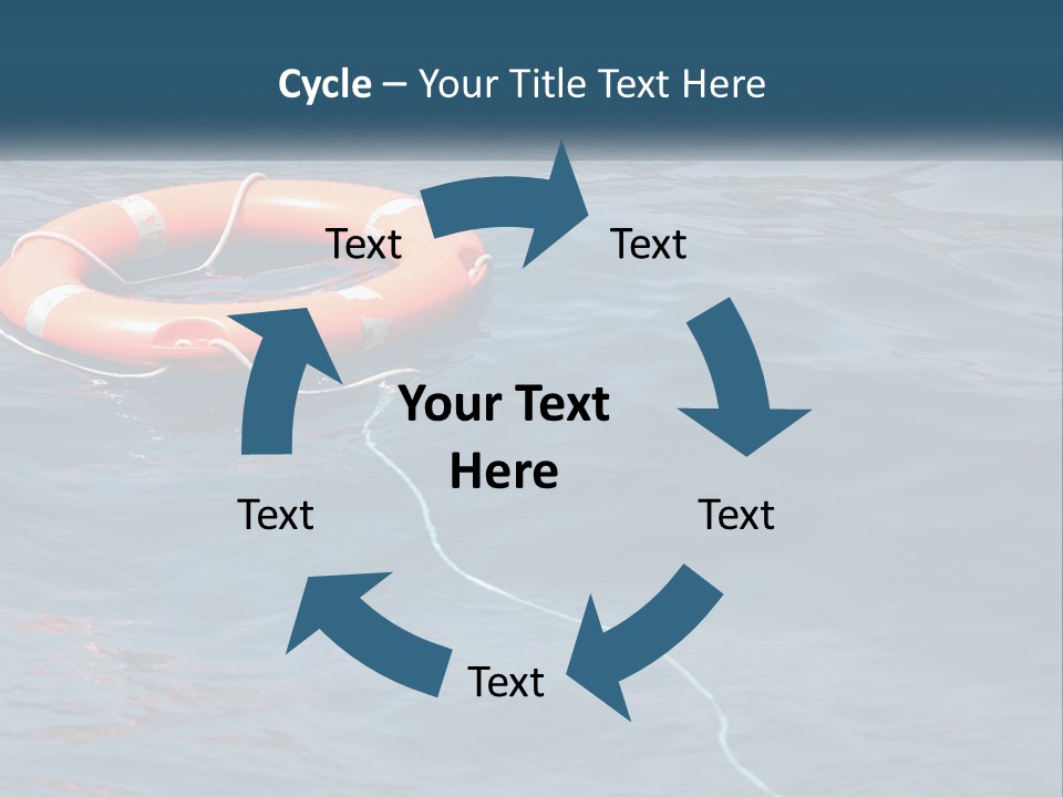 Yacht Help Red PowerPoint Template