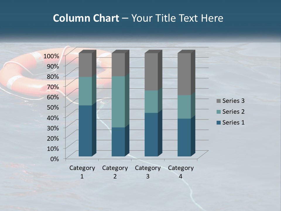 Yacht Help Red PowerPoint Template