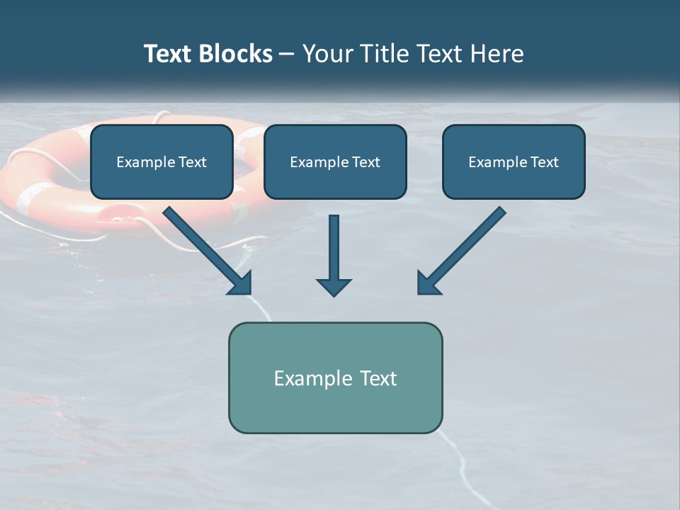Yacht Help Red PowerPoint Template