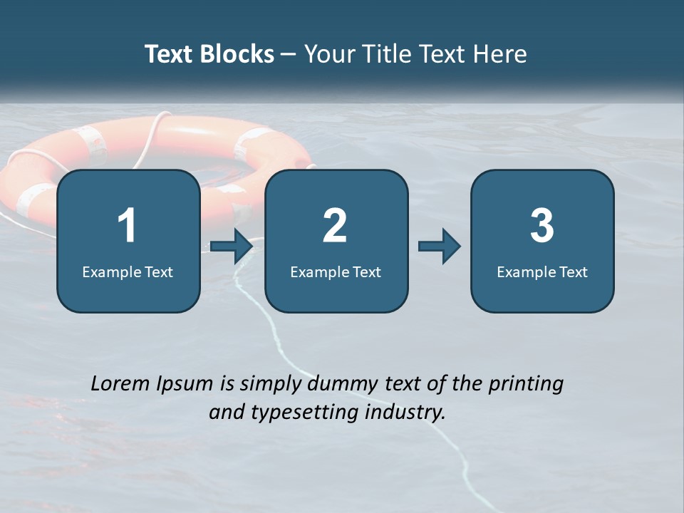 Yacht Help Red PowerPoint Template