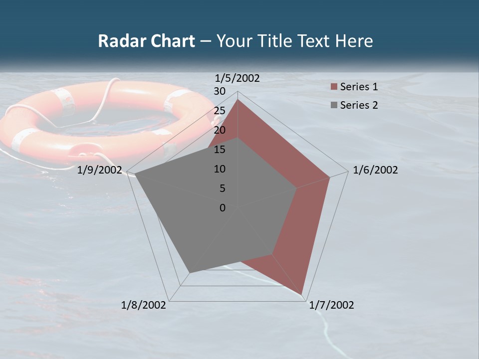 Yacht Help Red PowerPoint Template