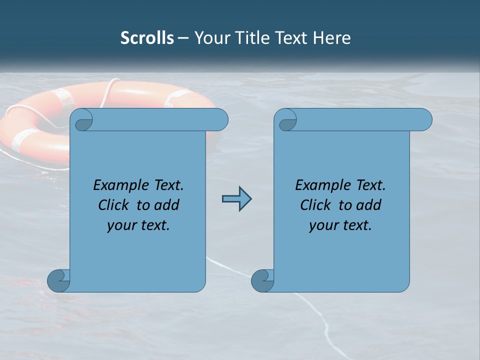Yacht Help Red PowerPoint Template