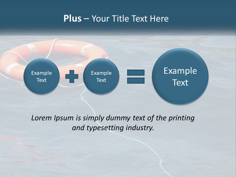 Yacht Help Red PowerPoint Template