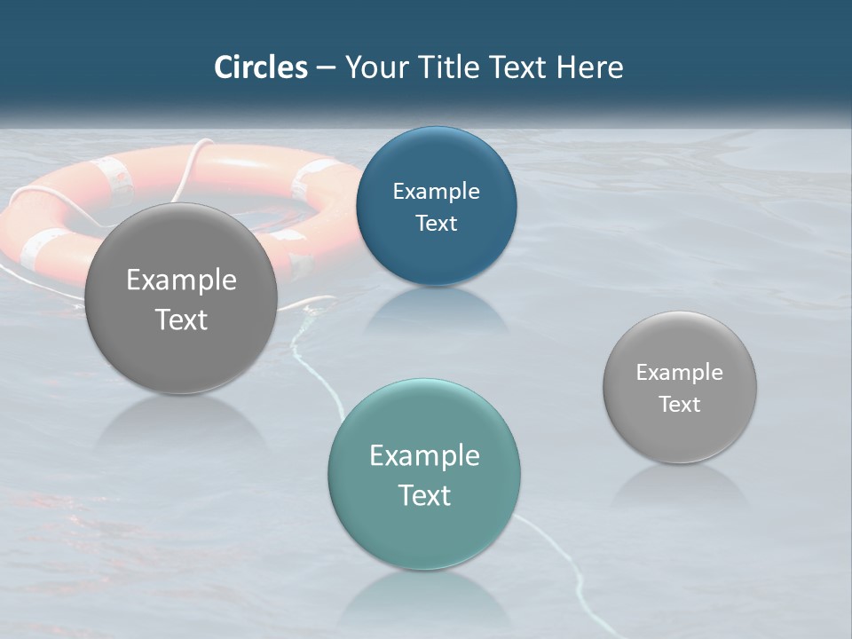 Yacht Help Red PowerPoint Template