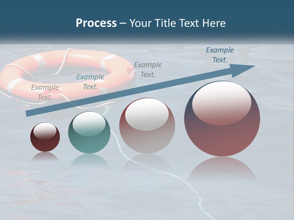 Yacht Help Red PowerPoint Template