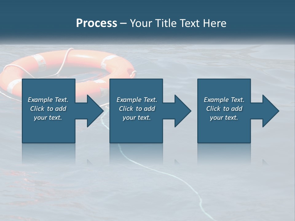 Yacht Help Red PowerPoint Template