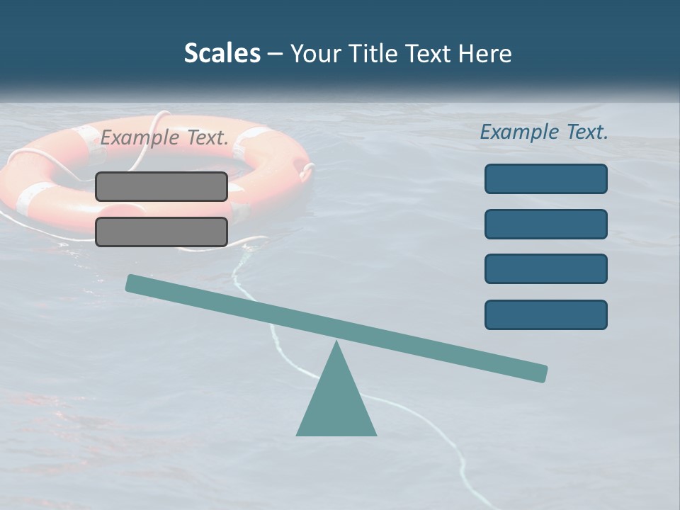 Yacht Help Red PowerPoint Template