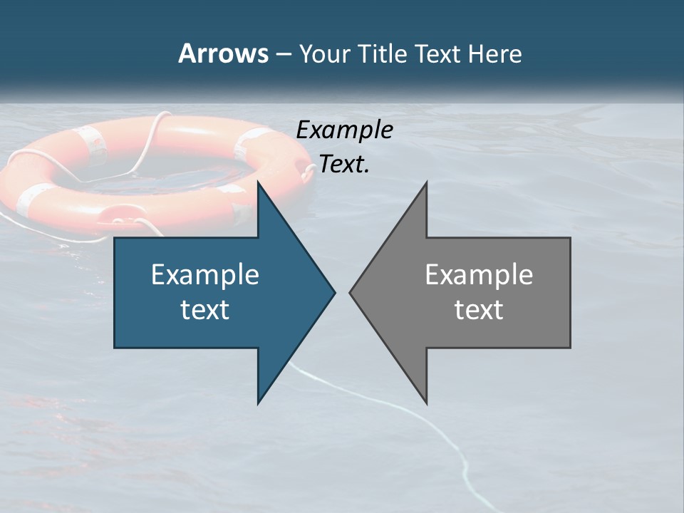 Yacht Help Red PowerPoint Template