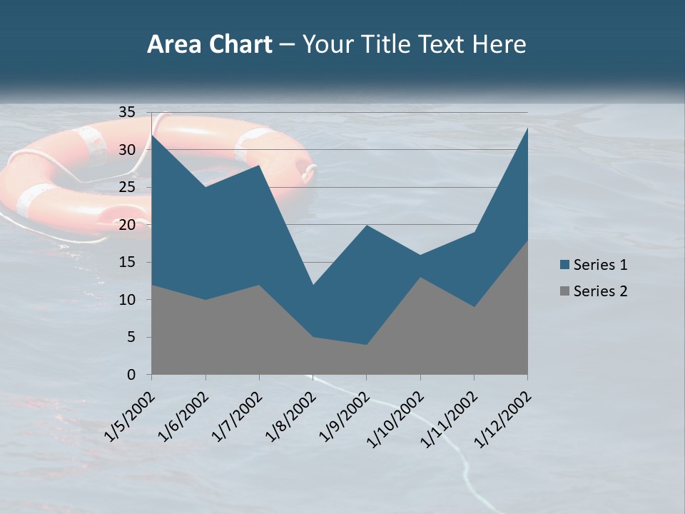 Yacht Help Red PowerPoint Template