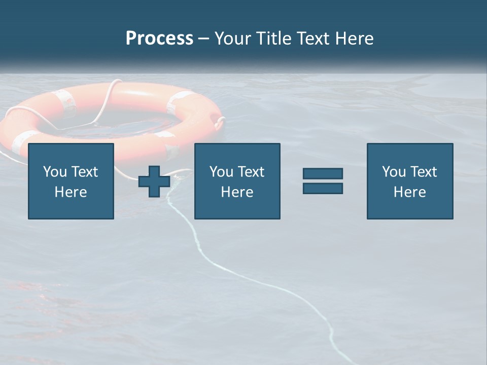 Yacht Help Red PowerPoint Template