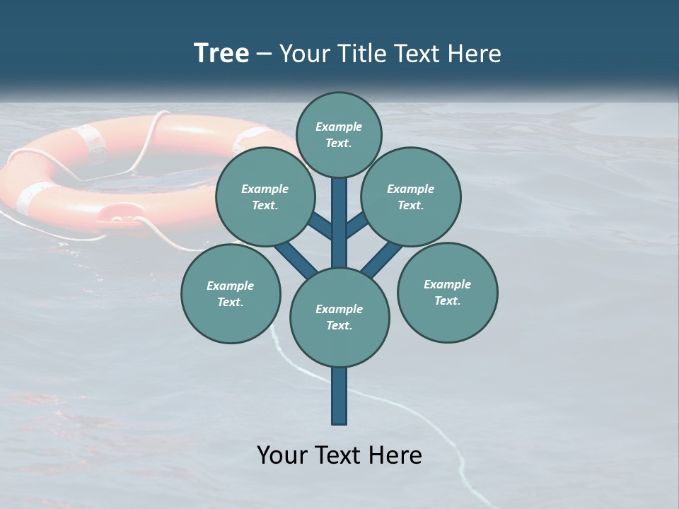 Yacht Help Red PowerPoint Template