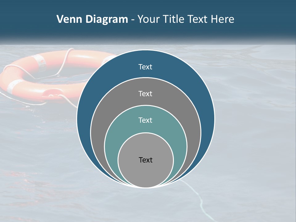 Yacht Help Red PowerPoint Template