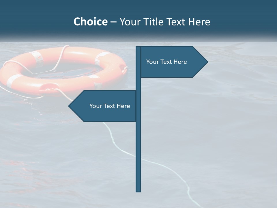 Yacht Help Red PowerPoint Template